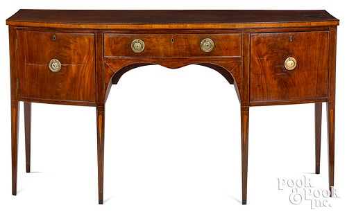 GEORGE III MAHOGANY SIDEBOARD, LATE