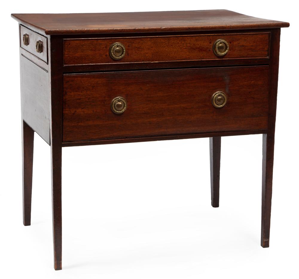 GEORGE III MAHOGANY SILVER