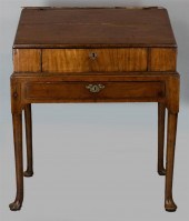 GEORGE III MAHOGANY SLANT FRON