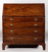 GEORGE III MAHOGANY SLANT FRON