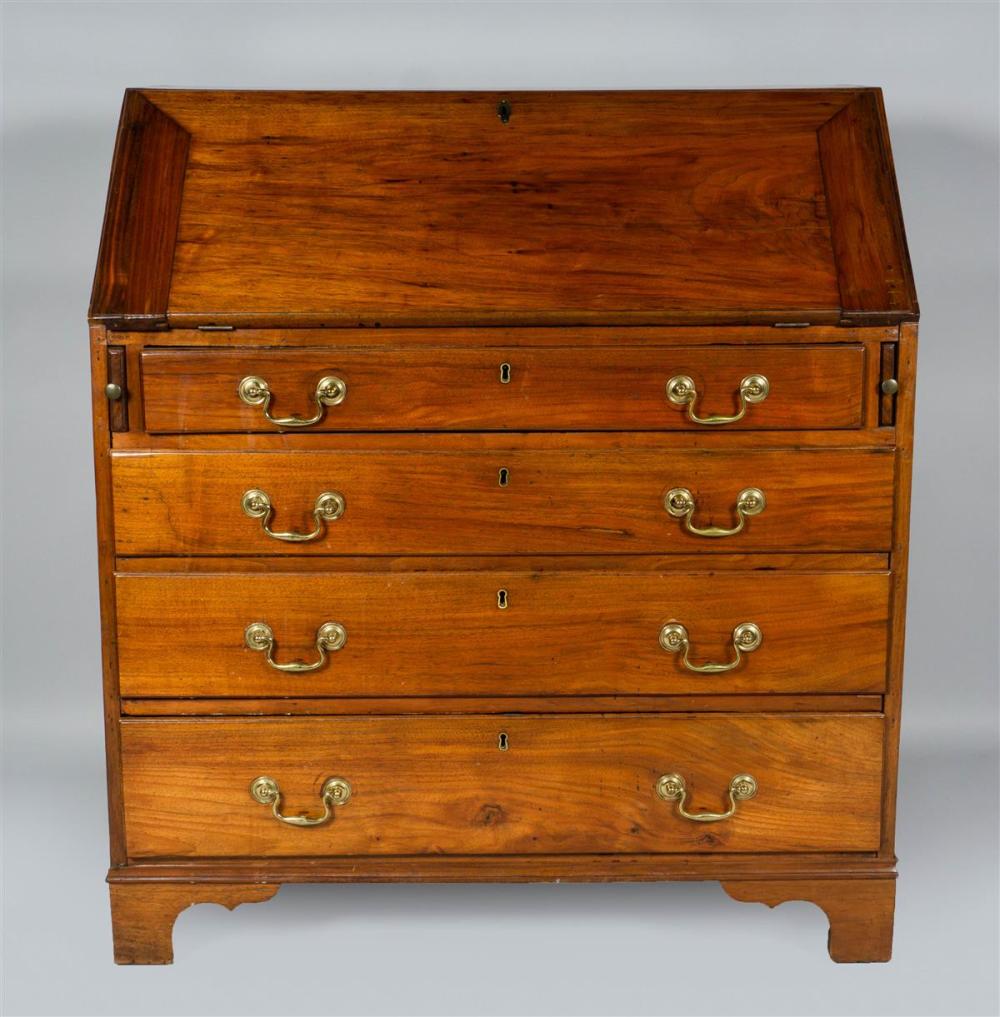 GEORGE III MAHOGANY SLANT FRONT