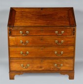 GEORGE III MAHOGANY SLANT FRON