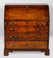 GEORGE III MAHOGANY SLANT FRON