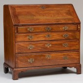 GEORGE III MAHOGANY SLANT-FRON