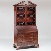 GEORGE III MAHOGANY SLANT-FRON