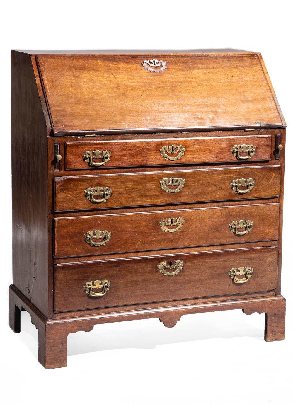 GEORGE III MAHOGANY SLANT-FRONT