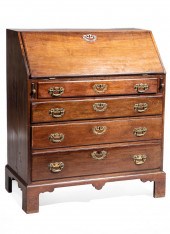 GEORGE III MAHOGANY SLANT-FRON