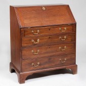 GEORGE III MAHOGANY SLANT-FRON