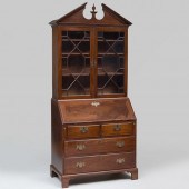 GEORGE III MAHOGANY SLANT-FRON
