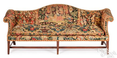 GEORGE III MAHOGANY SOFA, LATE 18TH