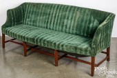GEORGE III MAHOGANY SOFA, LATE