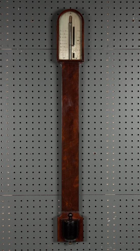 George III mahogany stick barometer