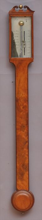 GEORGE III MAHOGANY STICK BAROMETER