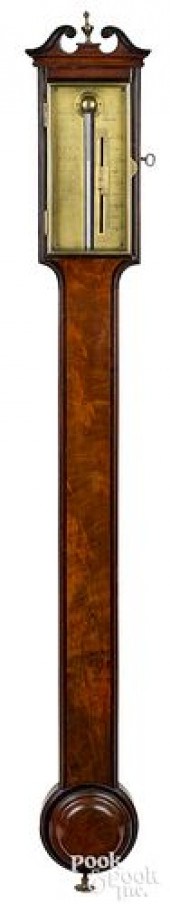 GEORGE III MAHOGANY STICK BARO