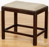 GEORGE III MAHOGANY STOOL, LAT