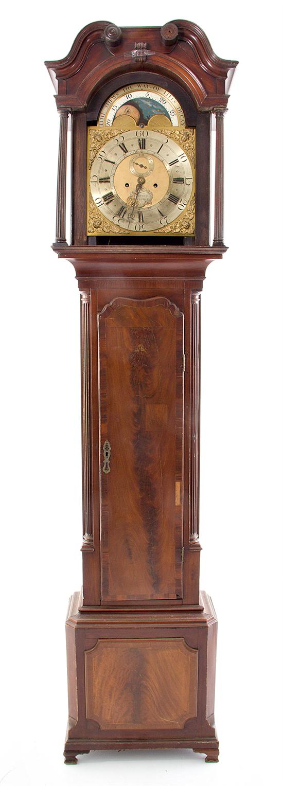George III mahogany tall case clock