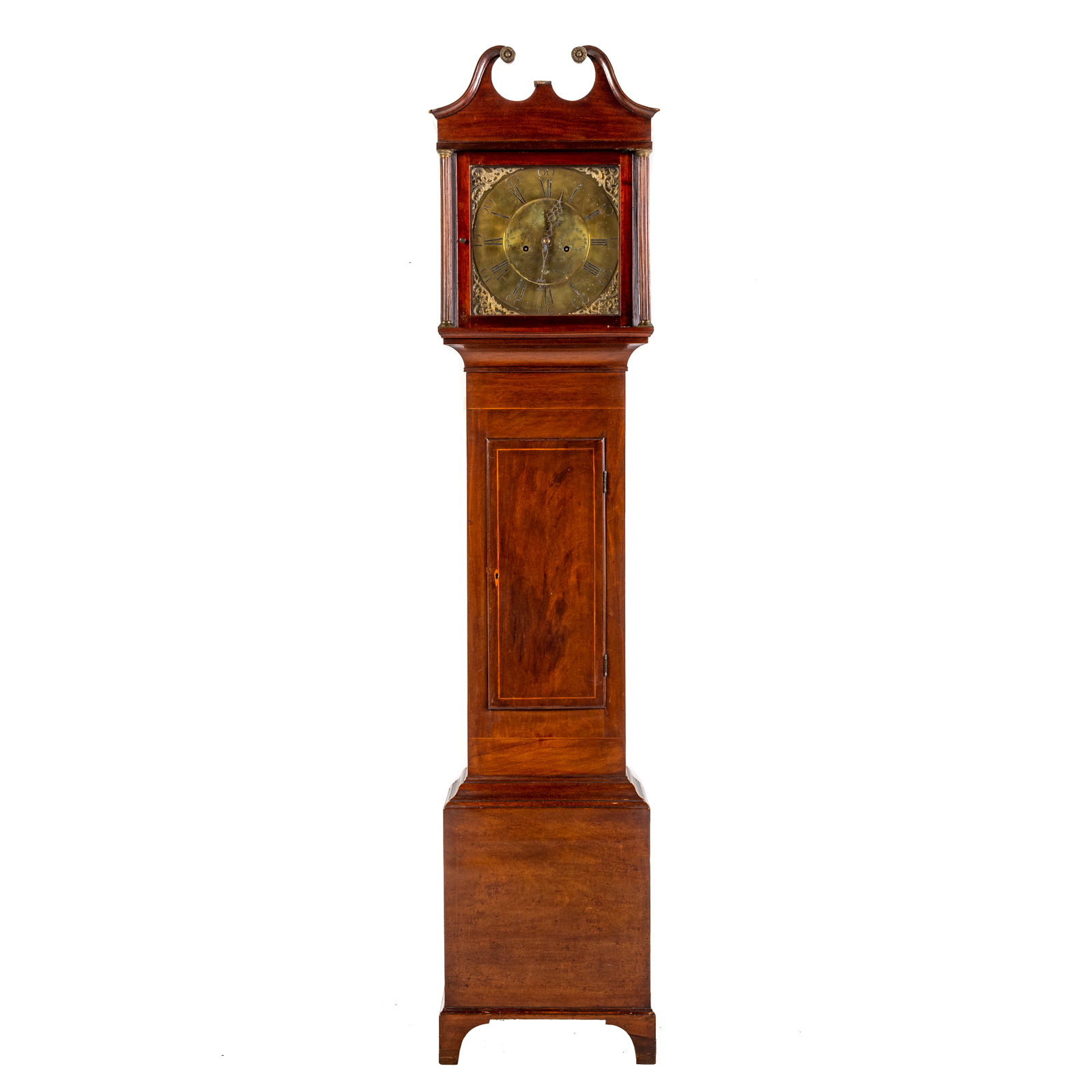 GEORGE III MAHOGANY TALL CASE CLOCK