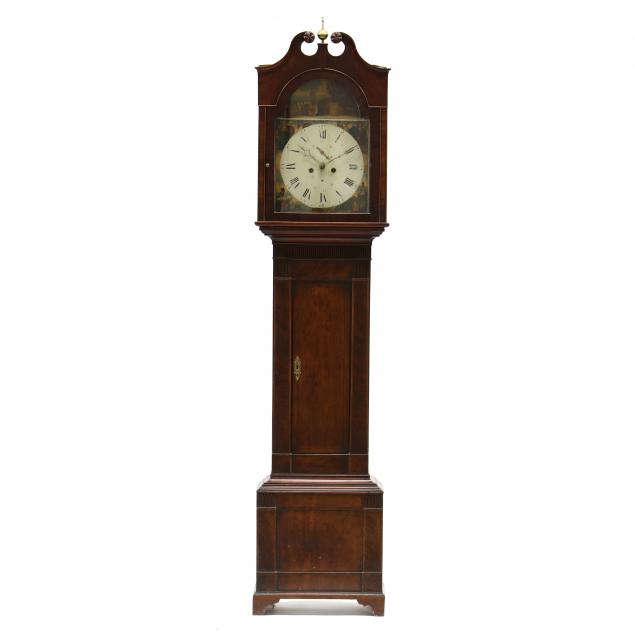 GEORGE III MAHOGANY TALL CASE CLOCK