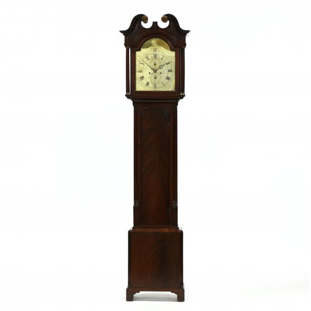 GEORGE III MAHOGANY TALL CASE CLOCK