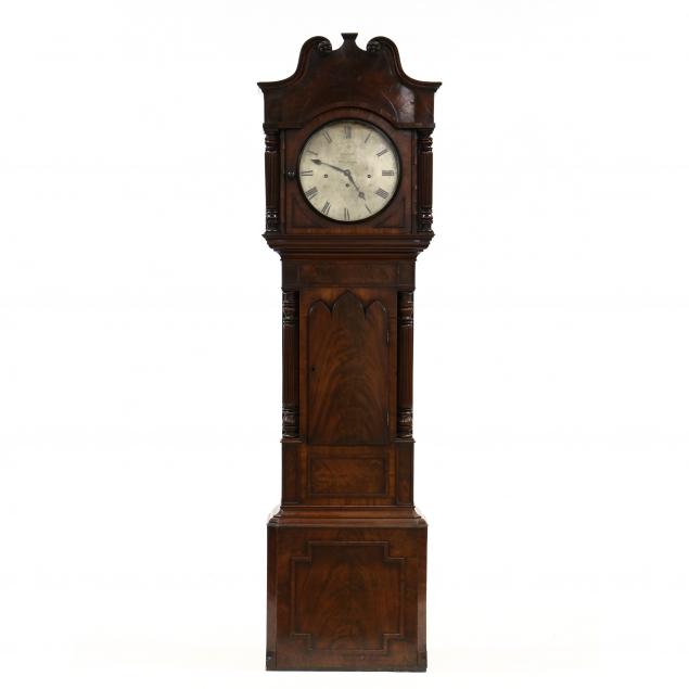GEORGE III MAHOGANY TALL CASE CLOCK