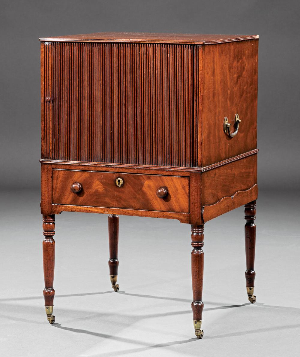 GEORGE III MAHOGANY TAMBOUR
