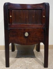 GEORGE III MAHOGANY TAMBOUR DO