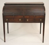 GEORGE III MAHOGANY TAMBOUR RO