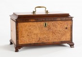 GEORGE III MAHOGANY TEA CADDY