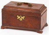 GEORGE III MAHOGANY TEA CADDY,
