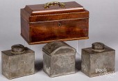 GEORGE III MAHOGANY TEA CADDY,