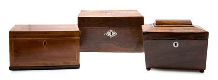 George III Mahogany Tea Caddy