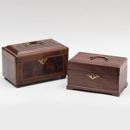 GEORGE III MAHOGANY TEA CHEST