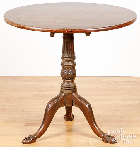 GEORGE III MAHOGANY TEA TABLE, 18TH