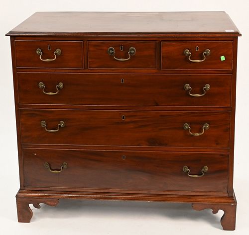 GEORGE III MAHOGANY THREE OVER