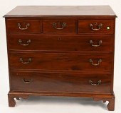 GEORGE III MAHOGANY THREE OVER