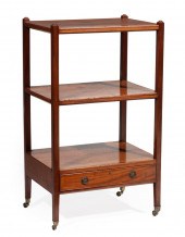 GEORGE III MAHOGANY THREE TIER