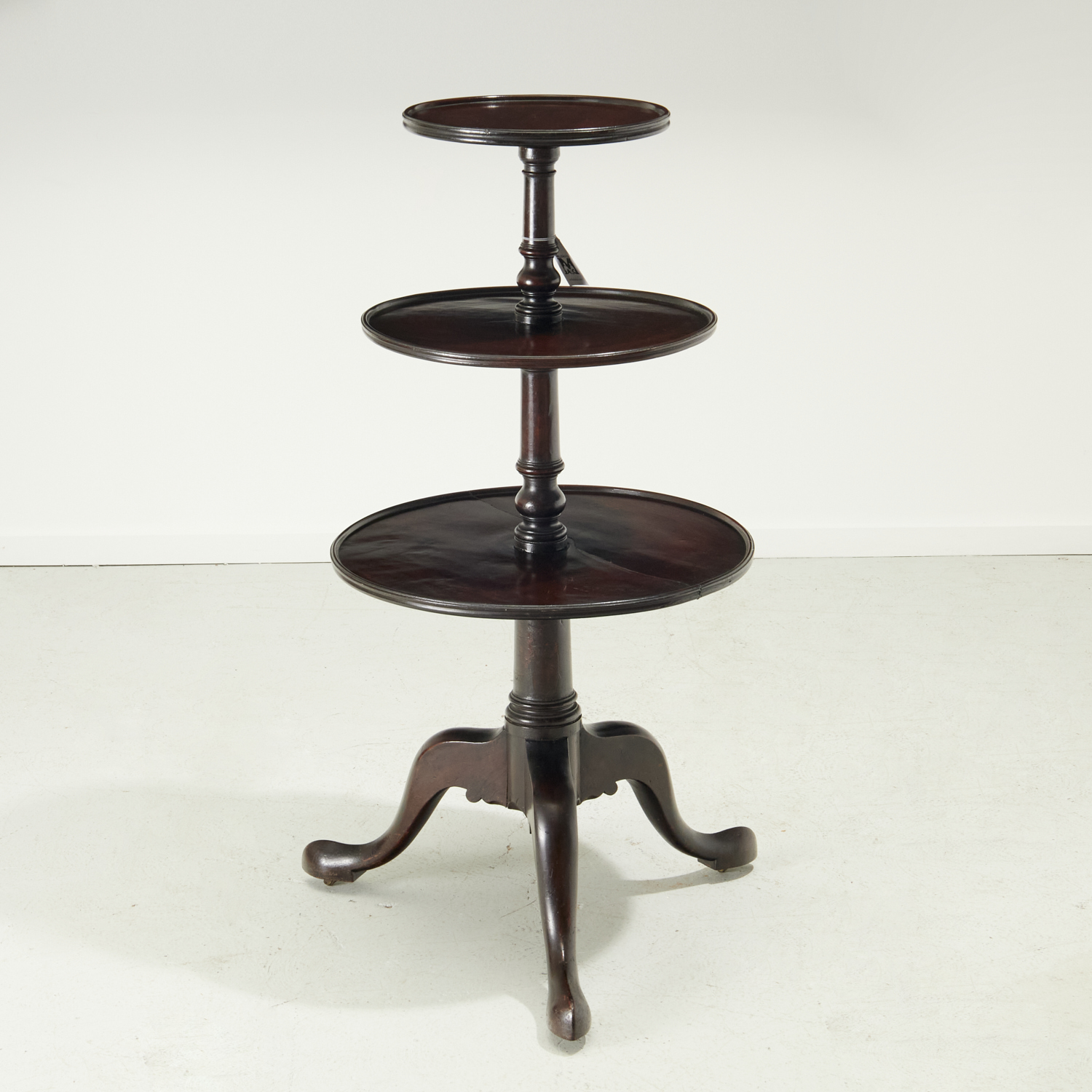 GEORGE III MAHOGANY THREE-TIER