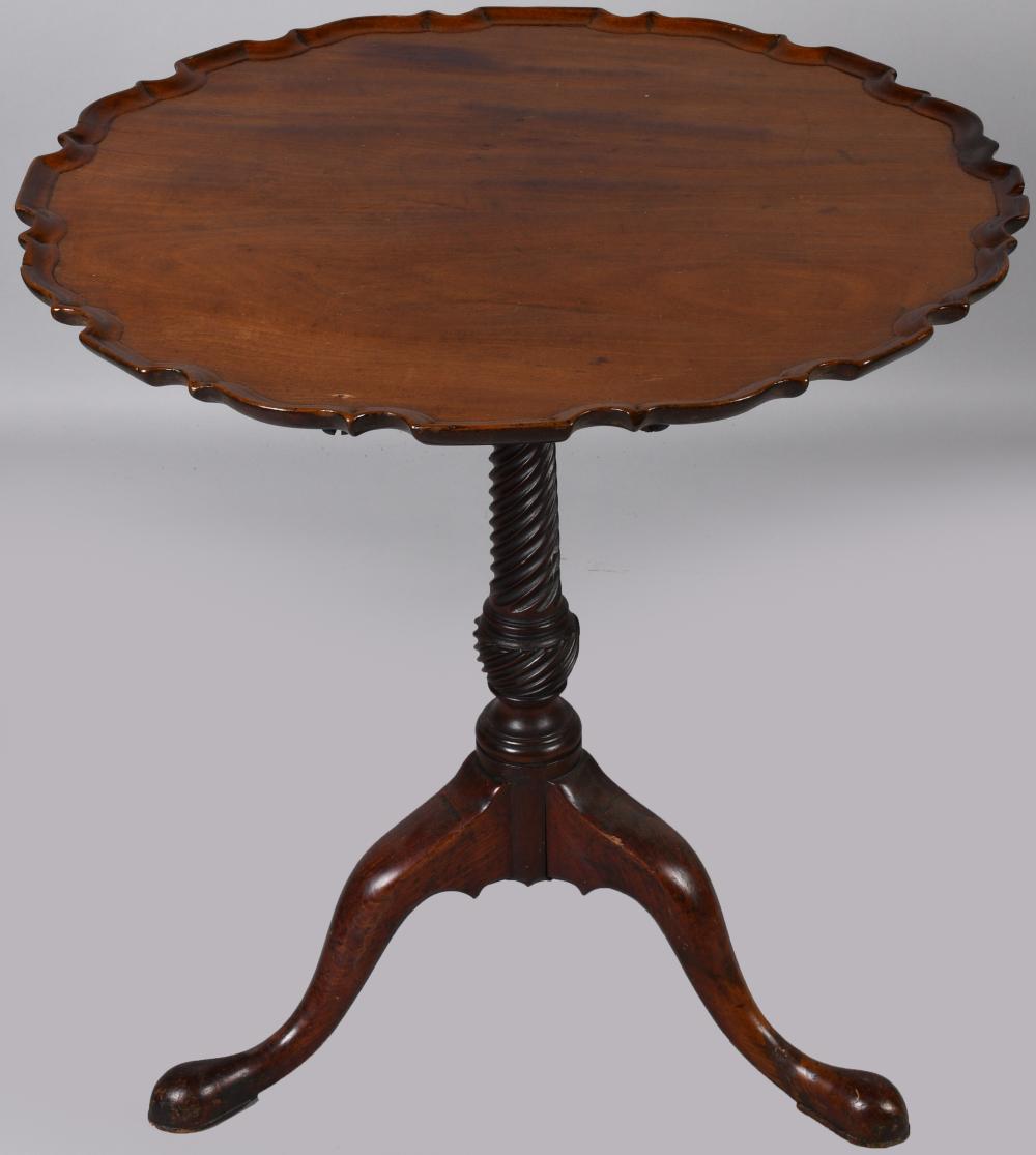 GEORGE III MAHOGANY TILT-TOP TABLE,