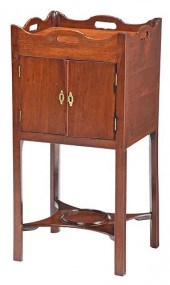 GEORGE III MAHOGANY TRAY TOP B