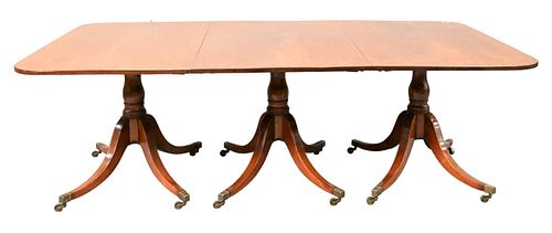 GEORGE III MAHOGANY TRIPLE PEDESTAL