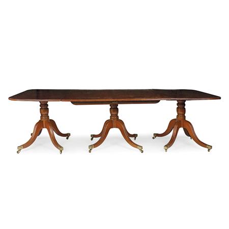 George III Mahogany Triple Pedestal