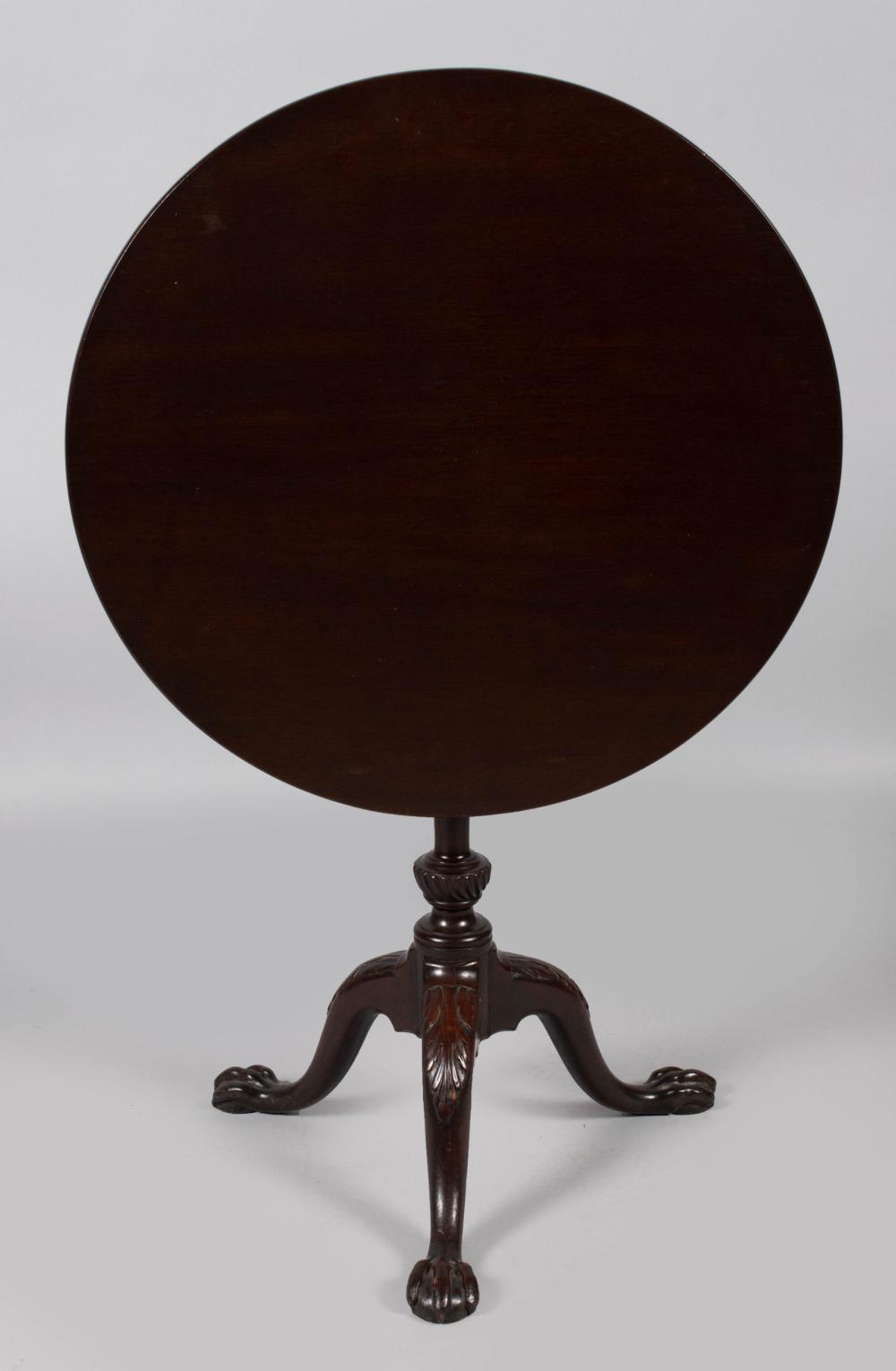 GEORGE III MAHOGANY TRIPOD TABLE,