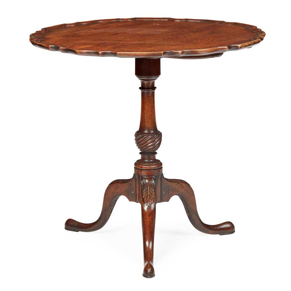 GEORGE III MAHOGANY TRIPOD TEA