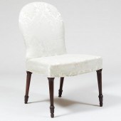 GEORGE III MAHOGANY UPHOLSTERE