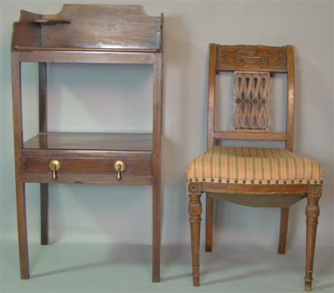 GEORGE III MAHOGANY WASHSTAND