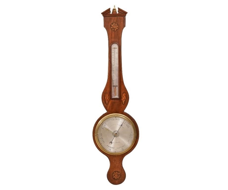 George III mahogany wheel barometer