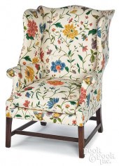 GEORGE III MAHOGANY WING CHAIR