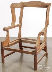 GEORGE III MAHOGANY WING CHAIR