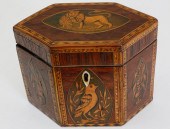GEORGE III MARQUETRY INLAID TE