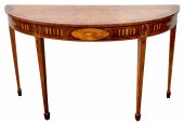 GEORGE III MARQUETRY VENEERED